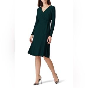 Lauren Ralph Lauren Coreen Dress size 8, Dark Green, Midi Length-NWOT